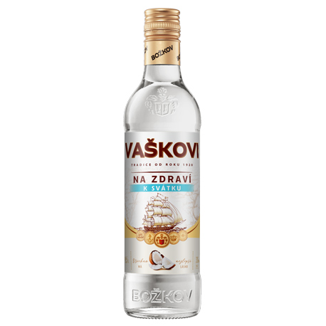 Vlastní etikety na alkohol - Božkov bílý kokosový