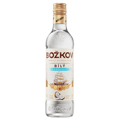 Vlastní etikety na alkohol - Božkov bílý kokosový
