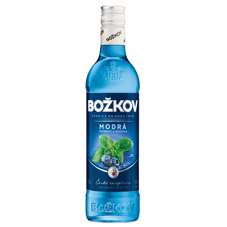 Vlastní etikety na alkohol - Božkov Modrá