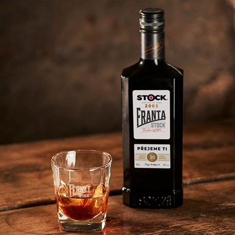 Vlastní etikety na alkohol - Fernet Stock