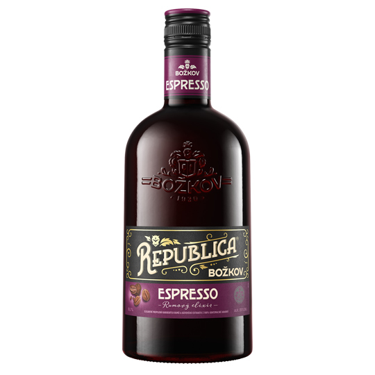 Vlastní etikety na alkohol - Rum Republica Espresso