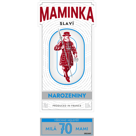 Beefeater Zero - přední strana etikety