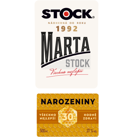 Fernet Stock Honey - přední strana etikety