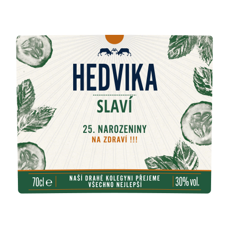 Finlandia Botanical Cucumber & Mint - přední strana etikety