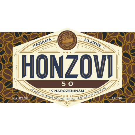 Rum Heffron Coffee - přední strana etikety
