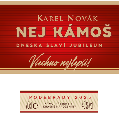 Johnnie Walker Red Label - přední strana etikety