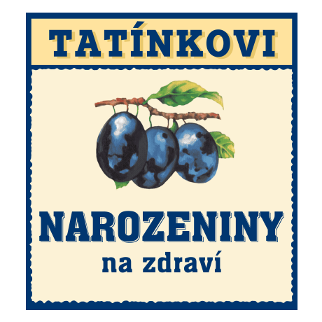 Moravská švestka - přední strana etikety