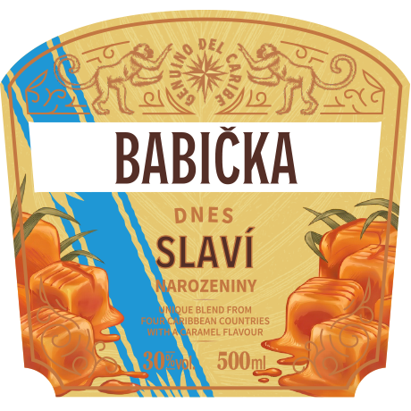 Rum Professorado Caramel - přední strana etikety