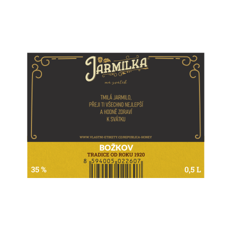 Republica Honey - stará etiketa - zadní strana etikety